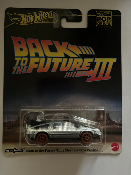 Hotwheels Premium Pop Culture Back to the Future Time Machine 50’s Version