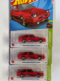 HOTWHEELS TOYOTA AE86 SPRINTER TRUENO “RED”