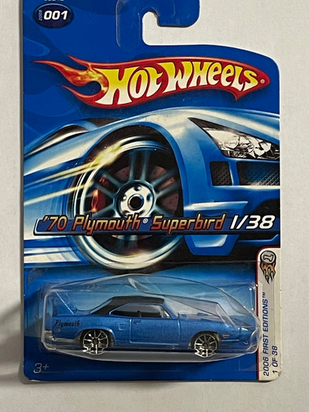 HOTWHEELS ‘70 PLYMOUTH SUPERBIRD BLUE