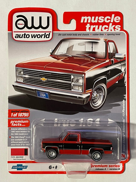 AUTO WORLD 1984 CHEVY SILVERADO 10 FLEETSIDE RED