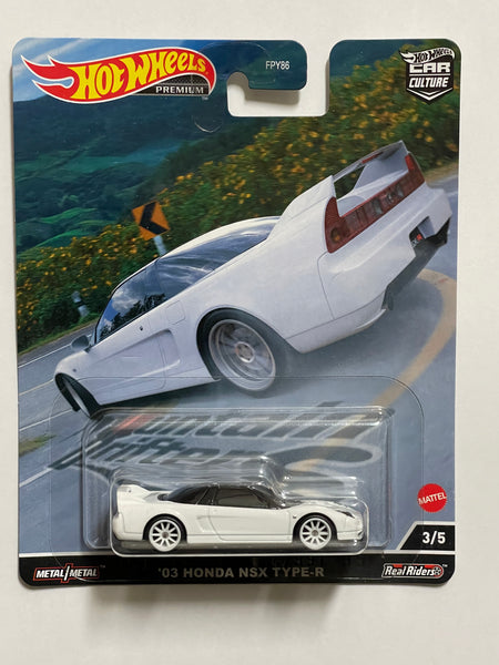 HOTWHEELS PREMIUM ‘03 HONDA NSX TYPE-R WHITE