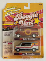 JOHNNY LIGHTNING BOOGIE VANS 1976 DODGE STREET VAN / 1977 FORD CRUISING VAN