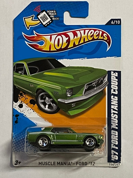 HOTWHEELS ‘67 FORD MUSTANG COUPE GREEN
