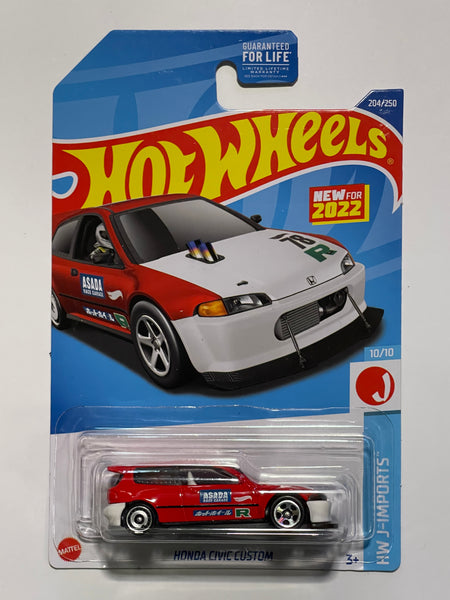 HOTWHEELS HONDA CUSTOM RED