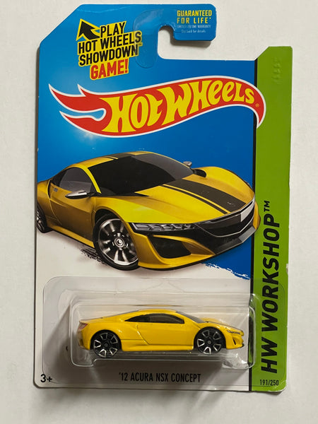 HOTWHEELS ‘12 ACURA NSX CONCEPT YELLOW