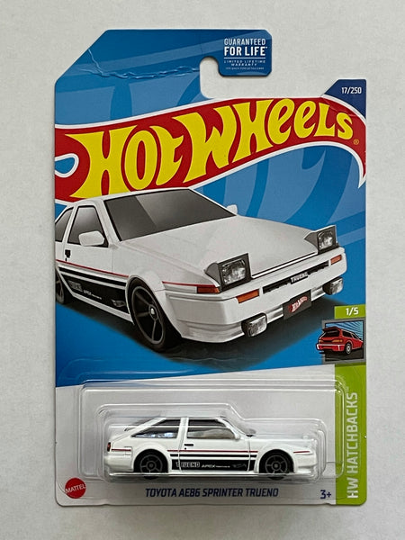 HOTWHEELS TOYOTA AE86 SPRINTER TRUENO WHITE